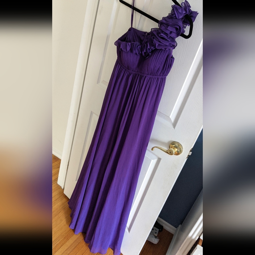 NEW Women's GORGEOUS Chiffon long maxi gown dress prom wedding occasion size 0